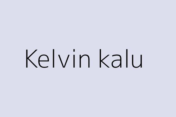 Kelvin kalu